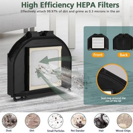 JOYSOG Vacuum Cleaner Accessories for Shark RV2310 RV2310AE Robot Vacuum Cleaner Roller Brush Main Brush Cover Side Brushes Sponge Filter Set Replacement Parts