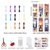 FREEBLOSS Set of 6 Cross Stitch Bookmarks Stamped Cross Stitch