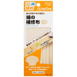 Clover Cotton Repair Fabric, 3.9 x 11.8 inches (100 x 300 mm), Beige, 68-116