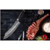 Wakoli Butcher's and BBQ Knife, 12-inch Blade Damascus Chef Knife