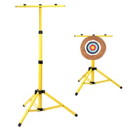 QWORK Archery Target Stand for Backyard, Adjustable Metal Targat Stand for Straw & Point Bag Target Stand