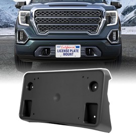 GRUOIZ Quick Install Front License Plate Holder Compatible with 2016 2017 2018 GMC Sierra 1500 ABS License Plate Mounting Bracket Replacement Frame with Screws, Durable Car Accessories Upgrade