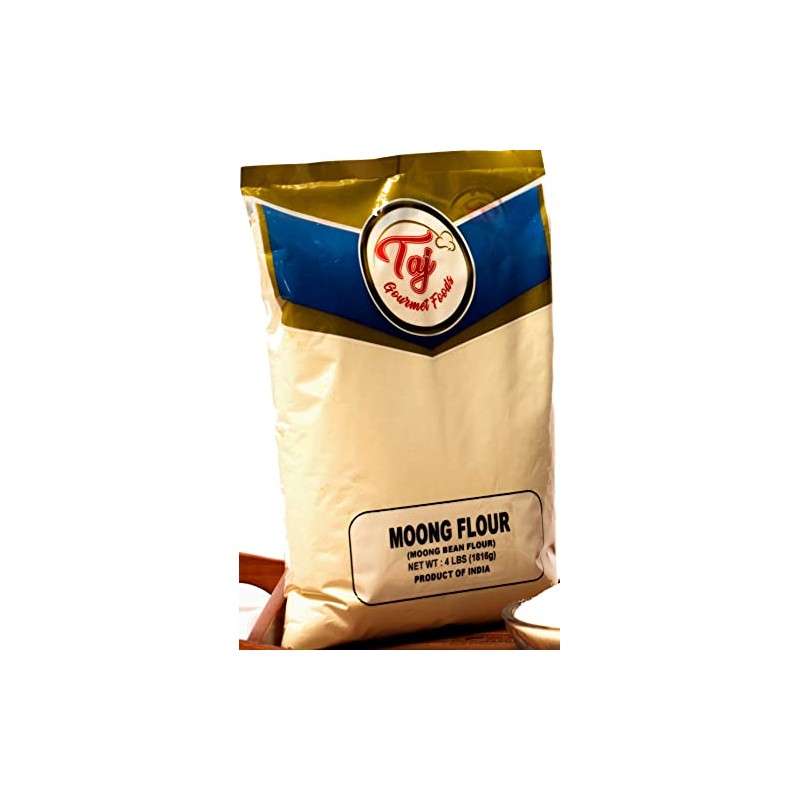 TAJ Indian Mung Flour, Moong Flour, Moong Mogar Flour, (4-Pounds)
