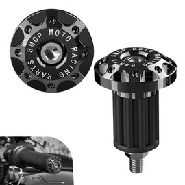 DACIRTY 2 PCS Motorcycle Bar End Plug, Wear and Scratch Resistant CNC Alloy Handlebar Balance Plugs, Universal Fit for Most 16-18mm I.D. Off-Road Motorcycle Scooter Handlebars (Black)