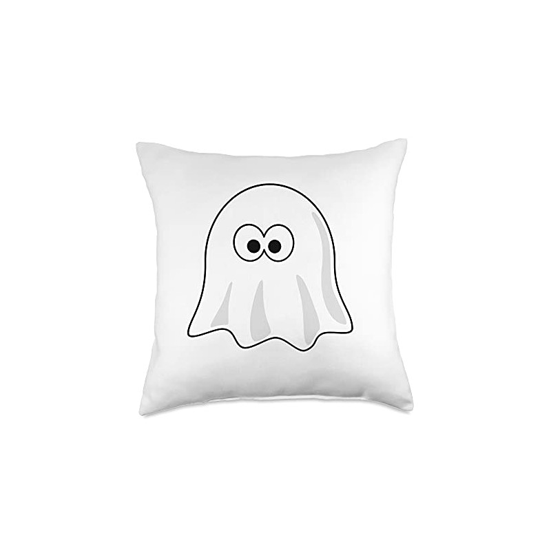 Cute Ghost Throw Pillow, 18x18, Multicolor