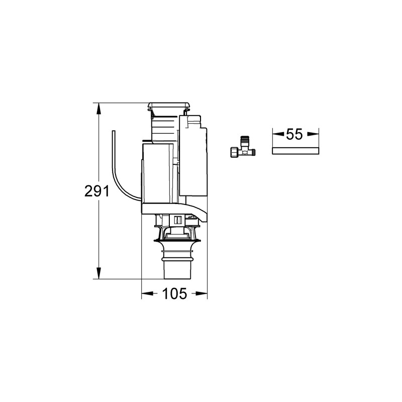 GROHE 38735000 | Adaptor for Flushing Cistern