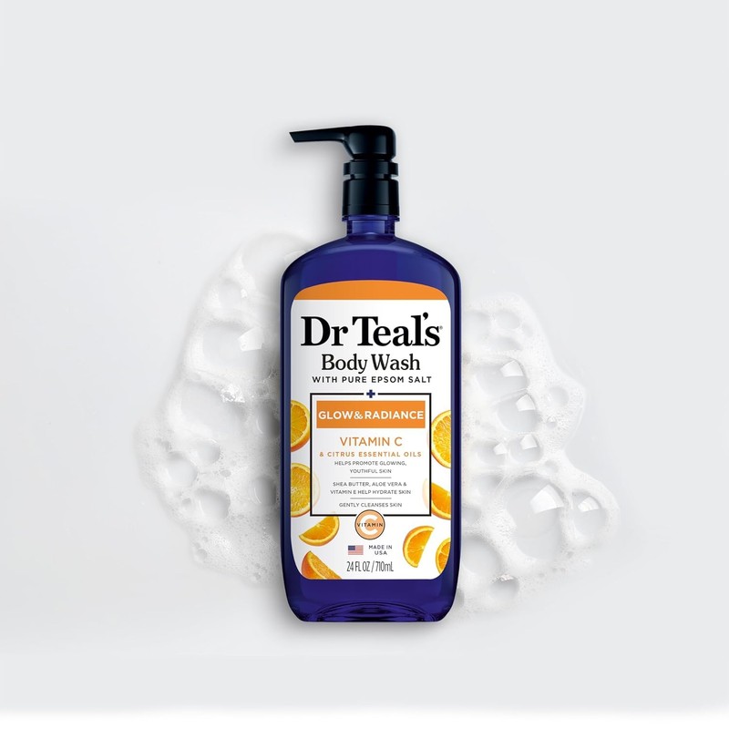Body Wash with Pure Epsom Salt, Glow & Radiance, Vitamin