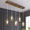 KSANA Pendant Light Kitchen Island, 5 Light Gold Chandelier Kitchen