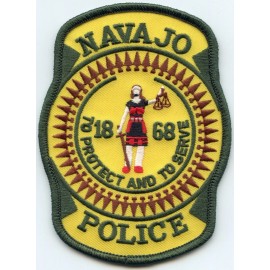 NAVAJO Indian Tribe ARIZONA POLICE Colorful Center TRIBAL POLICE PATCH