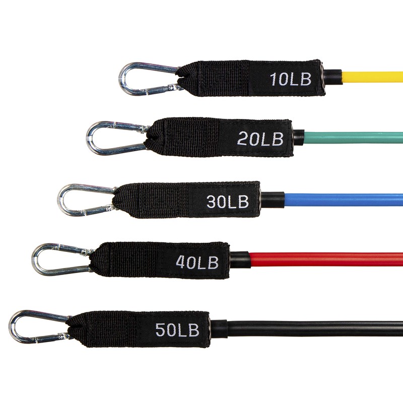 BalanceFrom Resistance Band Set de 5 Stackable Exercise Bands with