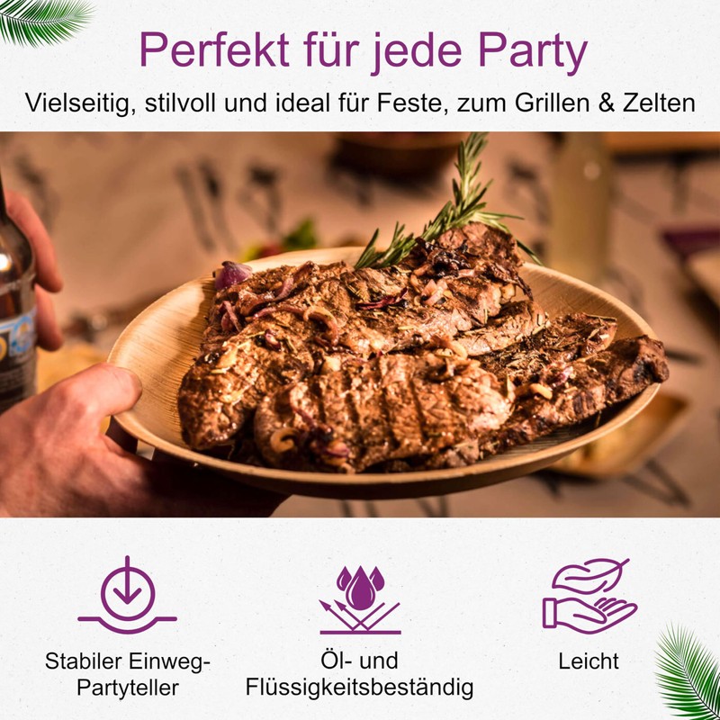 Waipur Organic Palm Leaf Plates - Round Plates in Five