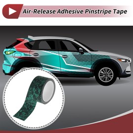 X AUTOHAUX Pinstripe Tape 30mmx8.5m Forging Pattern Car Stripes Pinstripe Decals for Car Motorcycle and Boat Racing Stripes DIY Stickers Matte Green 1 Pcs