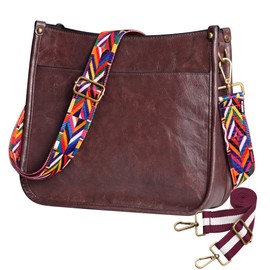 JAMfit Crossbody Bag for Women Vegan Leather Hobo Handbags Trendy Shoulder Purse Handbag With 2 Adjustable Strap