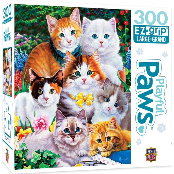 MasterPieces Playful Paws - Puuurfectly Adorable 300pc EzGrip Puzzle,Assorted