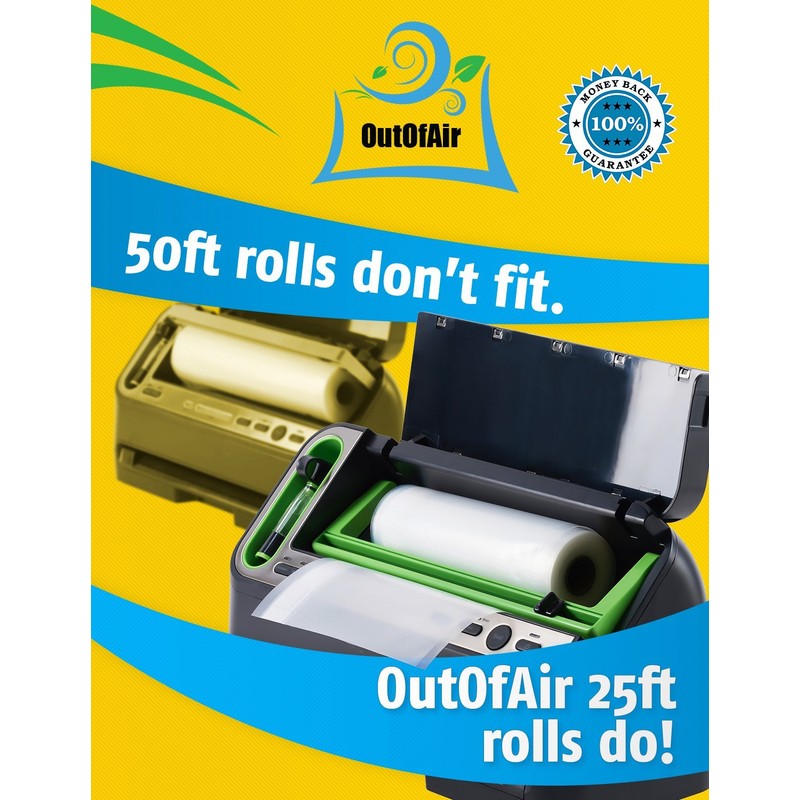 6" x 25' Rolls (Fits Inside Machine) - 4 Pack