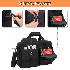 Rexmica Fishing Reel Case for Spinning Reels, Fly Fishing Reels, Baitcaster Fishing Reels, Fishing Reel Storage Bag with Multiple Pockets and Dividers, Fishing Gear Bag for Fishing Trip/Daily Storage