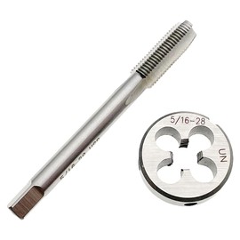 5/16x28 Tap Die Set Right Hand 5/16-28 Tap and Die Cutting Machine 5/16-28 Thread Tap and Round Die RH Screw Tap Hand Tool