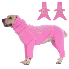 Dog Bodysuit After Surgery Breathable Stretchy Comfortable Jumpsuit Op Body Dog Castration Male with Zips and Touching the Wound Avoid Medical Pet Shirt Dog Healing Wounds Rose XL