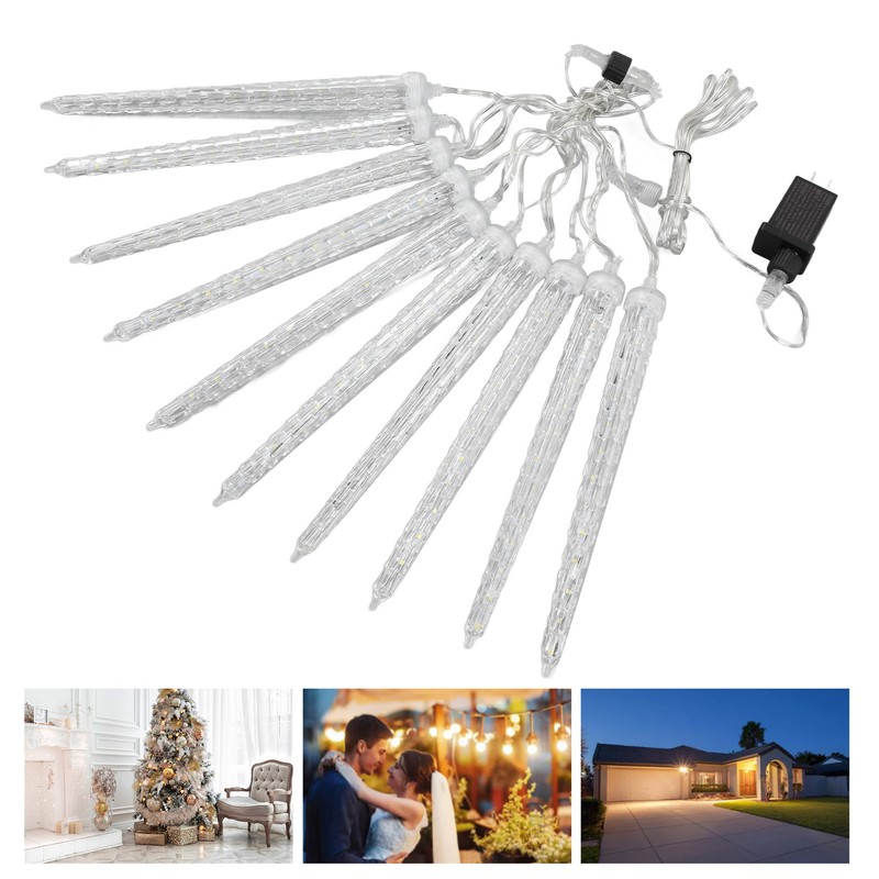 4W Meteor Shower Lights 7V 6.6ft IP65 Waterproof Plastic Christmas