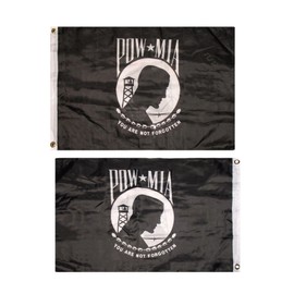 2x3 Embroidered POW MIA POWMIA Double Sided 300D Nylon Flag 2'x3'