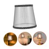 CHILDWEET Ambient Lighting Accessory Black Silver Thread Lampshade Cover for