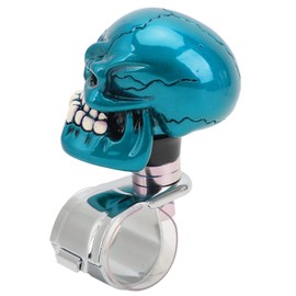 Tbest Steering Wheel Knob, Steering Wheel Knob, Skull Shape, Car Suicide, Rotary Knob, Decoration, Steering Wheel Knob for Cars, Trucks, Tractors, Boats (Blue)