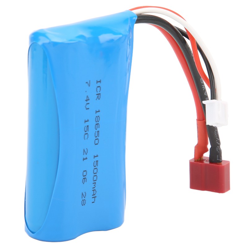 7.4V 1500mAh 15C Lipo Battery with Charging Cable Rechargeable Lithium