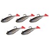 5Pcs Fishing Lures,3D Eyes Soft Fishing Lure Single Hook Baits