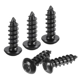 sourcing map Hex Socket Self Tapping Screws, M6 x 20mm Carbon Steel Wood Screw 50pcs