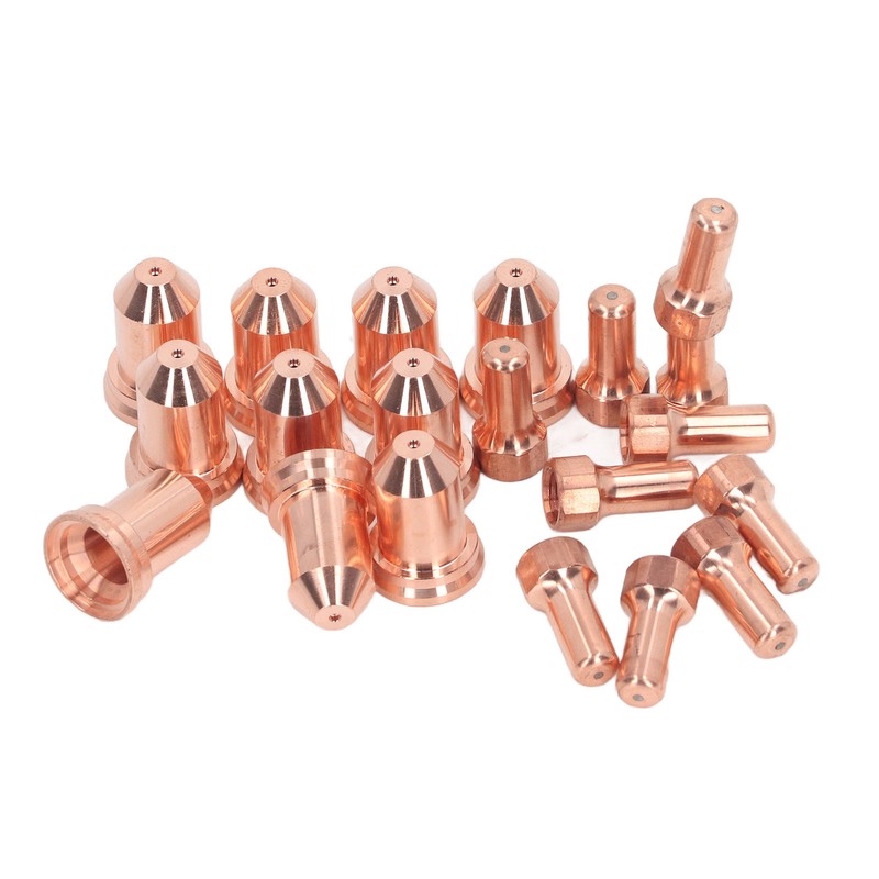 20Pcs Plasma Cutting Torch Nozzles Electrodes Brass Strong High Temperature