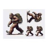 4 x 'Bigfoot Hiker' Temporary Tattoos - Water Resistant, Skin-Safe,