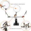 QWORK® Third Hand Magnifier with Clamps Adjustable 5x Magnification Designed