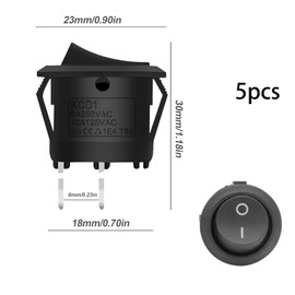5Pcs 12v Awitch, Toggle Switch, Rocker Switch, Switches, 12v Light Switch,Replacement Switch for Auto Boat Homehold Application