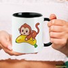 Huuraa Kaffeetasse Süßer Affe Comic Geschenk 330ml Schwarz Süßer Affe
