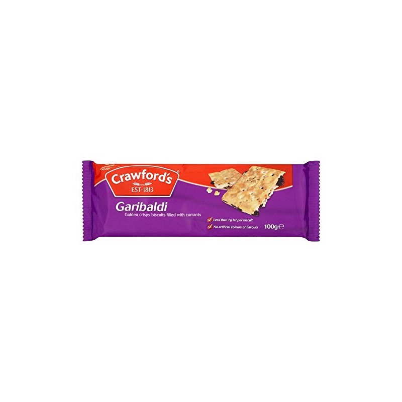 Crawfords Garibaldi - 100g - Pack of 8 (100g x