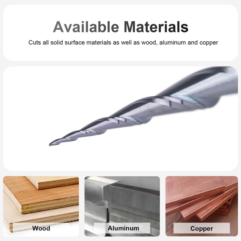 SpeTool 6mm Shank Ball Nose Router Bit, 0.25 Radius, CNC