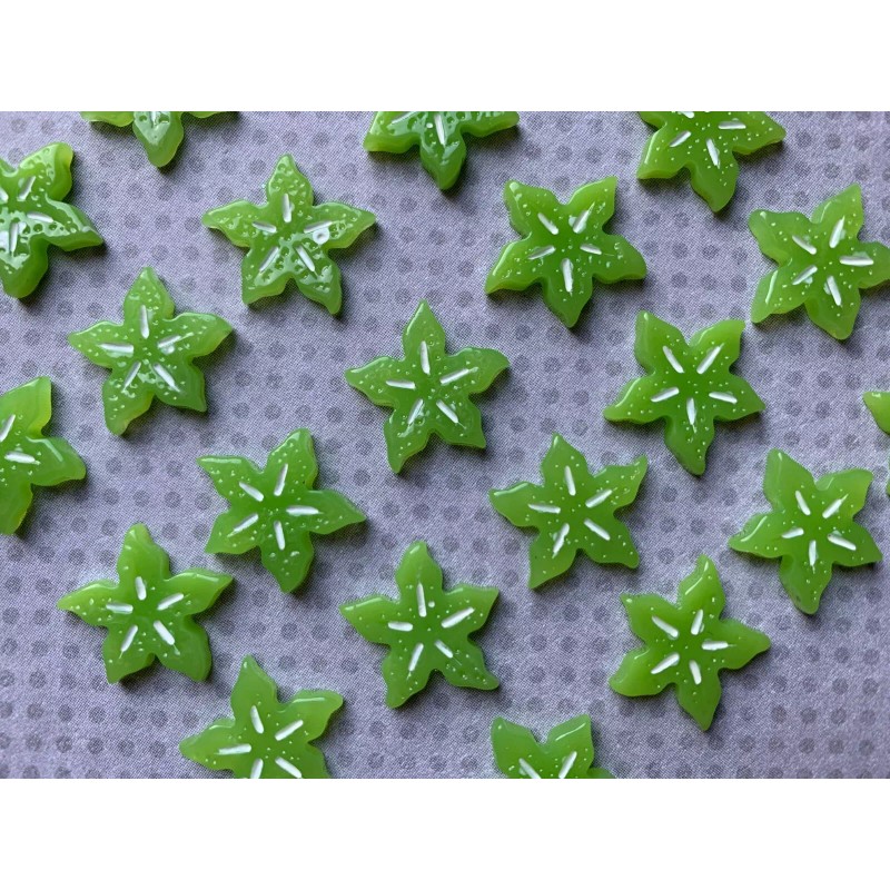 12pc Micro Miniature Star Fruit, Resin Flatback, Fruit, Cabochon, Flat