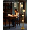 Lightdot LED Floor Lamp Dimmable Gold Globe Floor Lamps with