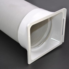 HARUMAKI Exhaust Duct Hose Adapter, Exhaust Duct Connection, Exhaust Hose Connection, Air Conditioner Exhaust Outlet, Square to Circular, Round Mouth Diameter 5.9 inches (150 mm), PVC Material, Air