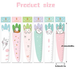 6 Pcs Magnetic Carrot Bookmark Ruler Bendable Magnetic Ruler, Multi-Functional Bookmark/Fridge Magnet, Portable Durable Student Stationery Reading Marks Back to School Gifts