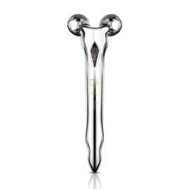 Emily Stone Mini Micro Current Facial Roller for Small Face (Shiny Silver)