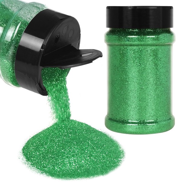 PIXGLITTER Extra Fine Black Glitter, 1/96" Craft Resin Glitter Powder