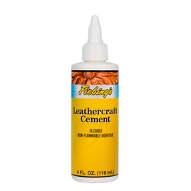 Fiebing's Leathercraft Cement - Leather Glue (4oz) - Quick Drying, High Strength, Flexible Adhesive w/Permanent Bonding for Craft or Repair for Leather Jackets, Shoes, Wallets, Furniture - Non-Toxic