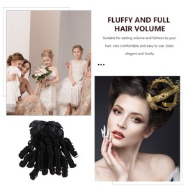 FOMIYES Hair Comb Curly Ponytail Victorian Wig Ringlet Wig Human Hair Wigs Ponytail Curly Wig Ponytail Hairpiece Long Curly Wig Human Wigs Wig with Bow Polyester clothing vintage Miss
