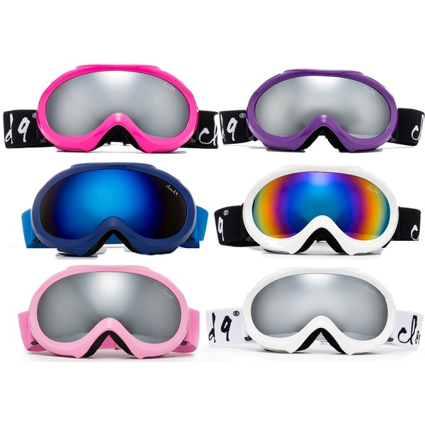 Kids Boys Girls Snow Goggles Anti-Fog Dual Lens UV400 Snowboarding Hot Pink