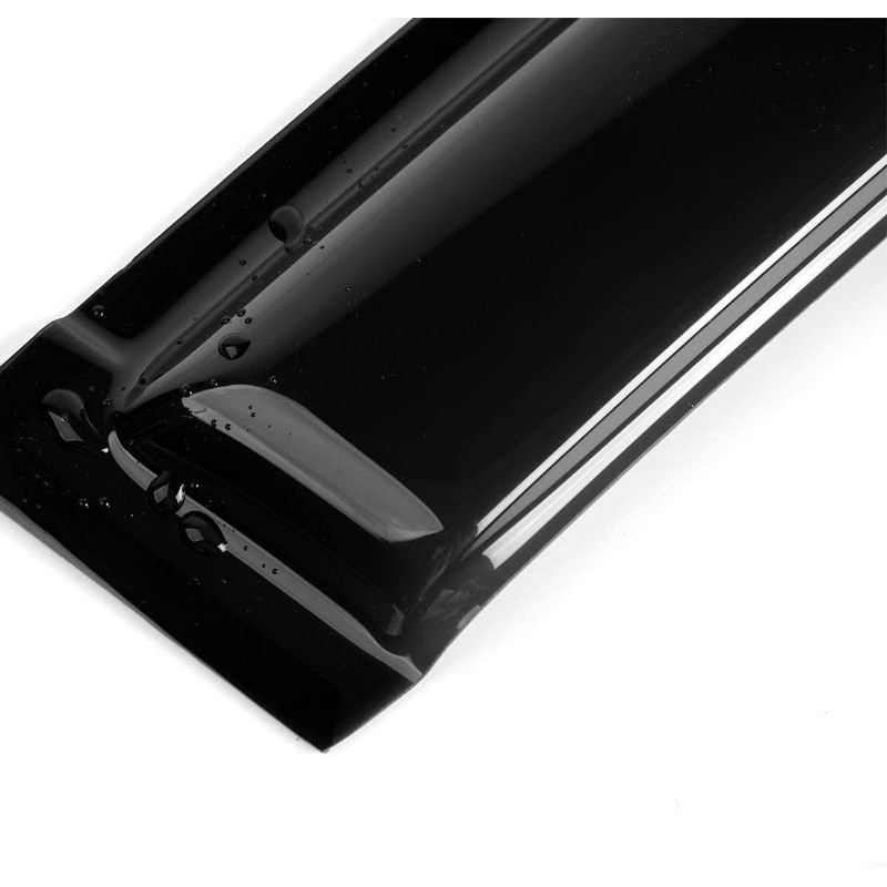 Puermto 94307 Side Window Wind Deflector, 4pcs Out-Channel Tape-On Nice