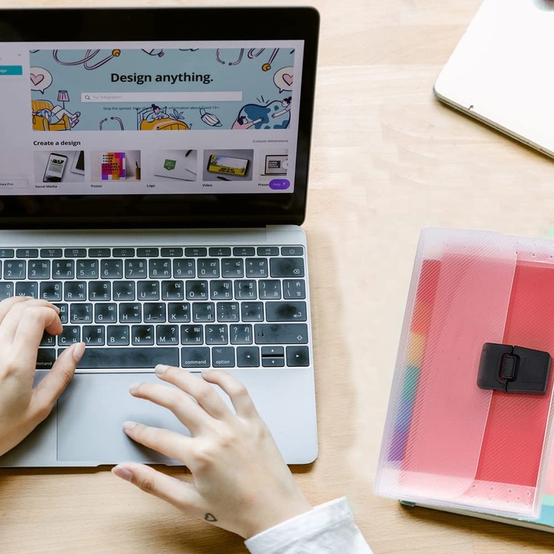 Expanding File A6 13 Pockets Portable Rainbow Document Folder Mini