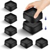 MixDora Bed Risers 1 Inch Square Stackable Furniture Risers Anti-Slip