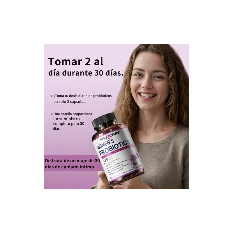 Probióticos Mujer Urinario Intestinal Vaginal 90 Cápsulas Sin Sabor