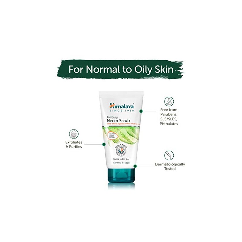Himalaya Purifying Neem Scrub with Turmeric and Apricot for Normal